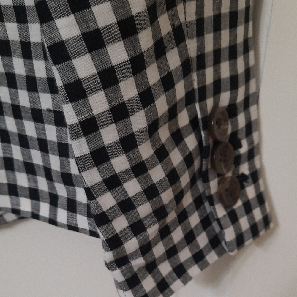 Talbots Classic Black and White Gingham Blazer - Picture 13 of 14